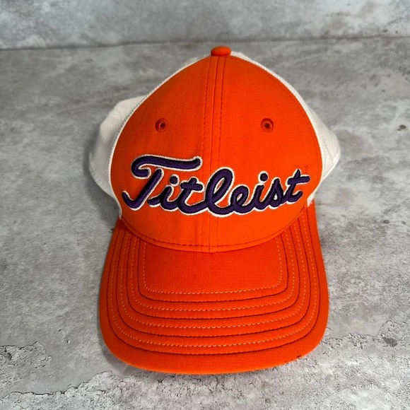 Orange and‎ white Titleist golf cap #golfstyle - Picture 1 of 5